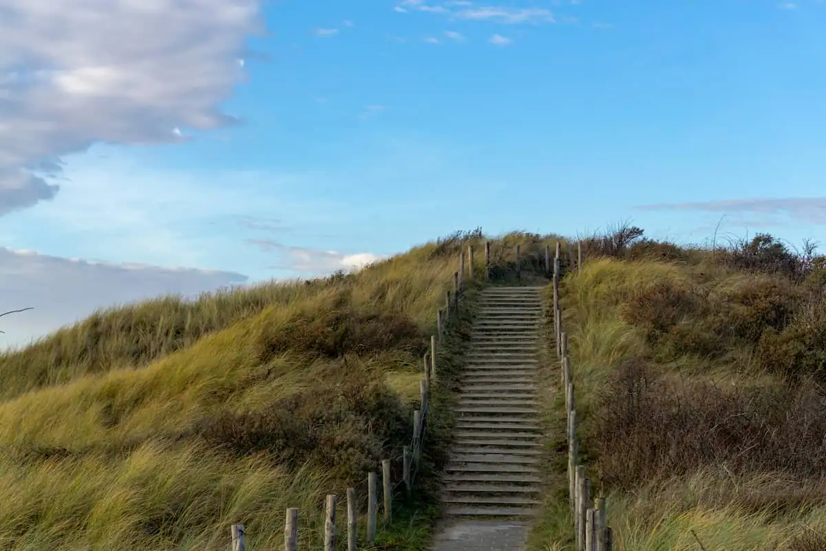 Steps on a sand dune in Vlissingen - Photography by Chay Kelly